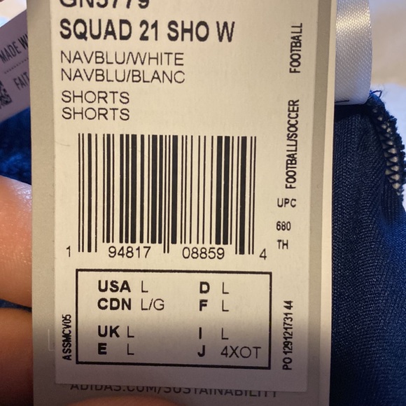 Adidas blue squad 21 sho w shorts - Picture 2 of 2